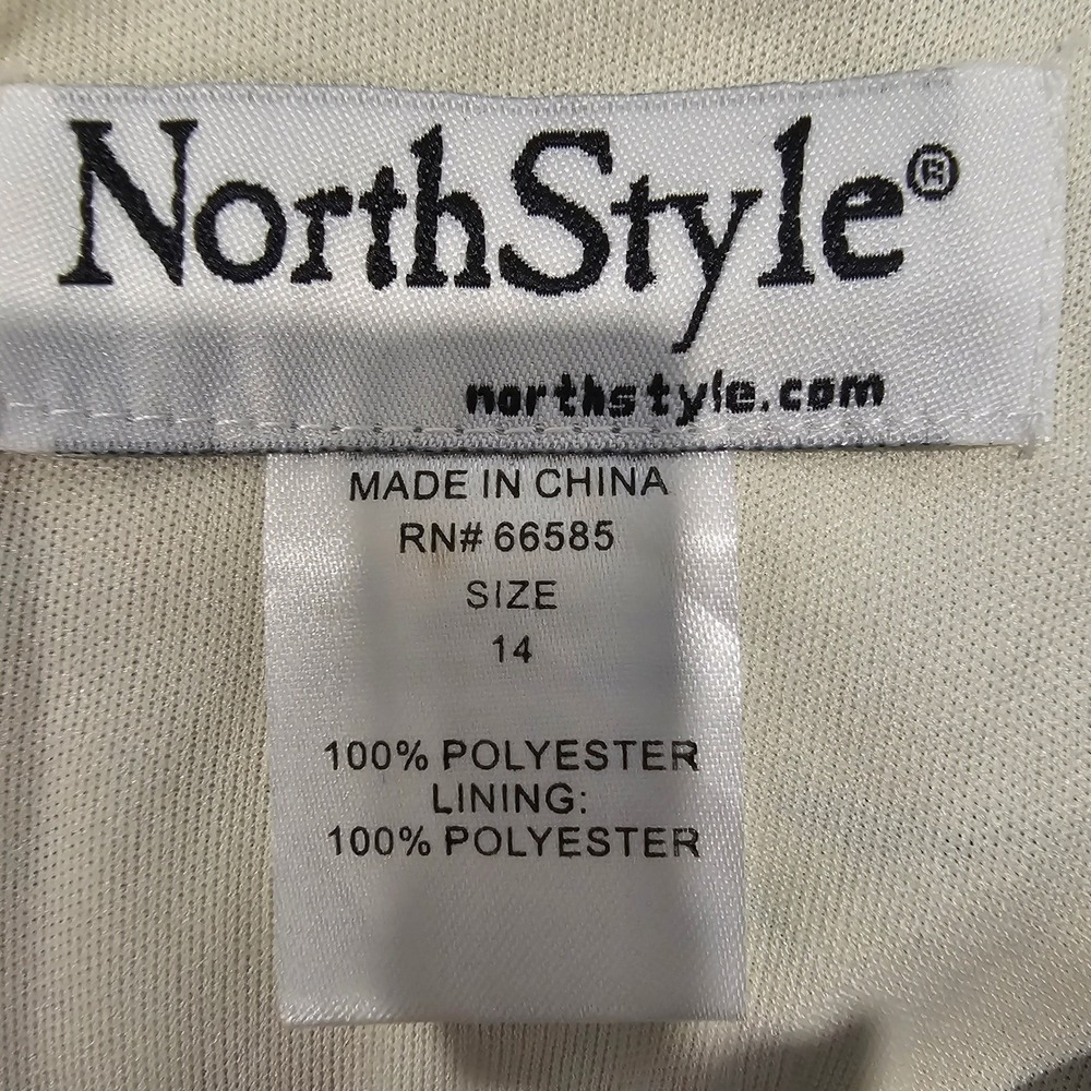 VTG NorthStyle Women14 Floral Print Sleeveless‎ Maxi Dress Belted Midi - Picture 4 of 6